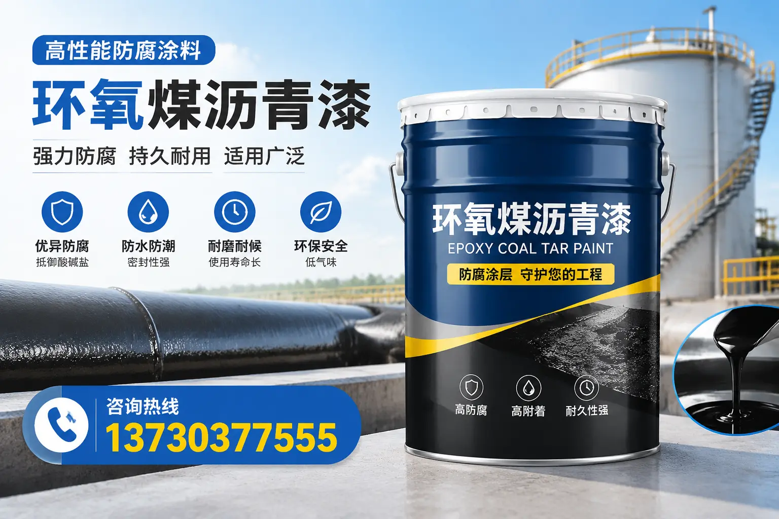 环氧煤沥青漆的耐久性分析，适合临沭的使用场景